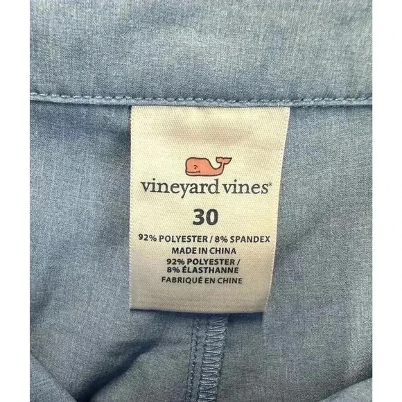 Vineyard Vines Board Shorts Mens 30 Blue Stretch Unlined Drawstrings Swim Trunks - Picture 5 of 8